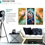 Set of Three large Wall Paintings for Wall Dacoration Golden Framed Wall Paintings for Living Room & Bedroom Wall Art for Home Decoration & Office Wall Décor (14x11 inch CH-LGD3-7) - Image 4