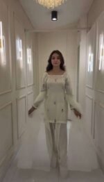 Women's Raw Silk Floral Printed Straight Kurti With Salwar and Dupatta Set - Image 3