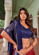 Women's Traditional Patola Print Tussar Silk Lehenga Choli with Festive Dupatta - Image 2