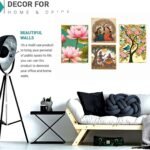Set of Four Wall Paintings for Wall Dacoration Golden Framed Wall Paintings for Living Room & Bedroom Wall Art for Home Decoration & Office Wall Décor (13x10 inch CH-GD4-11) - Image 2