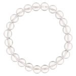 Clear Quartz Bracelet for Women Men's Gifts - Protection Healing Crystal Bracelet - 8mm Gemstone Beaded Adjustable