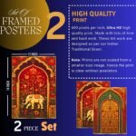 Set of Two Wall Paintings for Wall Dacoration Golden Framed Wall Paintings for Living Room & Bedroom Wall Art for Home Decoration & Office Wall Décor (14x11 inch CH-GD2-18) - Image 4