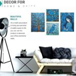 Set of Four Wall Paintings for Wall Dacoration Golden Framed Wall Paintings for Living Room & Bedroom Wall Art for Home Decoration & Office Wall Décor (13x10 inch CH-GD4-2) - Image 3