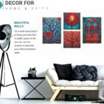 Set of Four Wall Paintings for Wall Dacoration Golden Framed Wall Paintings for Living Room & Bedroom Wall Art for Home Decoration & Office Wall Décor (13x10 inch CH-GD4-9) - Image 2