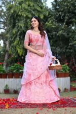 Women's  Tussar Silk Patola Printed Lehenga Set with Dupatta ? Stitched with Can Can Flair - Image 9