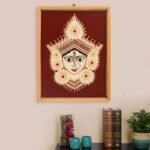 Bamboo Hand Crafted Framed Wall Hangings Of Durga Ji For Home Decor | Bamboo Framed Art For Wall Decor - Image 2