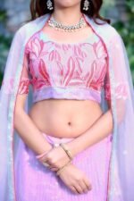 Women's  Tussar Silk Patola Printed Lehenga Set with Dupatta ? Stitched with Can Can Flair - Image 4