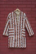 Womens Multti Color Velvet Embroidered Jacket with Floral Design
