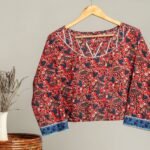 Handmade Block Print Cotton for Women ? Ethnic Floral Printed Top with Long Sleeves