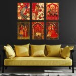 Set of Six Wall Paintings for Wall Dacoration Golden Framed Wall Paintings for Living Room & Bedroom Wall Art for Home Decoration & Office Wall Décor (13x10 inch CH-GD6-11) - Image 4