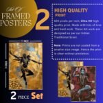 Set of Two Wall Paintings for Wall Dacoration Golden Framed Wall Paintings for Living Room & Bedroom Wall Art for Home Decoration & Office Wall Décor (14x11 inch CH-GD2-1) - Image 2