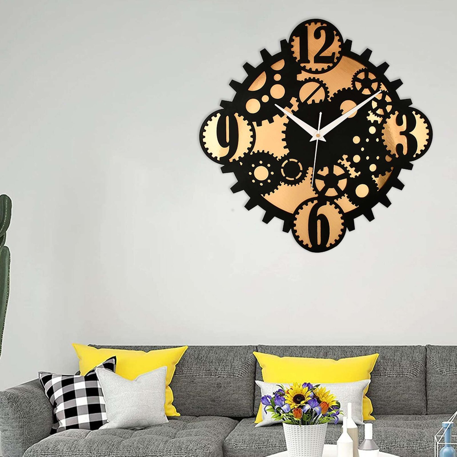 gGPvnB.jpg Wooden Silent Non-Ticking Wall Clock for Home Stylish Latest Designer Wall Clock for Home Living Room Bedroom Office Hall - Image 1