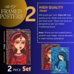 Set of Two Wall Paintings for Wall Dacoration Golden Framed Wall Paintings for Living Room & Bedroom Wall Art for Home Decoration & Office Wall Décor (14x11 inch CH-GD2-2) - Image 2
