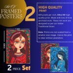 Set of Two Wall Paintings for Wall Dacoration Golden Framed Wall Paintings for Living Room & Bedroom Wall Art for Home Decoration & Office Wall Décor (14x11 inch CH-GD2-2) - Image 3