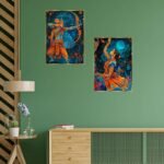 Set of Two Wall Paintings for Wall Dacoration Golden Framed Wall Paintings for Living Room & Bedroom Wall Art for Home Decoration & Office Wall Décor (14x11 inch CH-GD2-4) - Image 3
