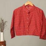 Handmade Block Print Cotton for Women ? Ethnic Floral Printed Top with Long Sleeves