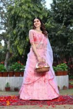Women's  Tussar Silk Patola Printed Lehenga Set with Dupatta ? Stitched with Can Can Flair - Image 7