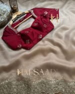 Luxurious Ivory Organza Dupatta with Heavy Golden Sequin & Zari Cutwork Border – Perfect for Weddings & Festive Layering - Image 6