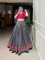 Women's Printed Ethnic Lehenga Choli Set with Embroidered Blouse ? Stylish Festive Wear