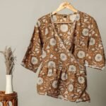 Handmade Block Print Cotton for Women ? Ethnic Floral Printed Top with Long Sleeves
